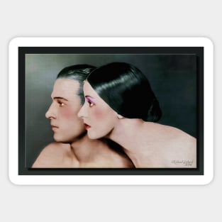 Rudolph Valentino and Natacha Rambova Sticker